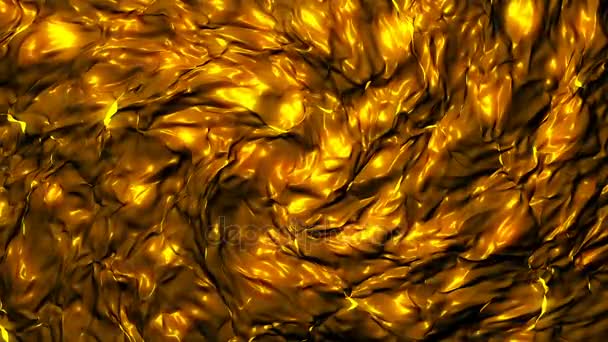 抽象金黄织品挥动 — 图库视频影像