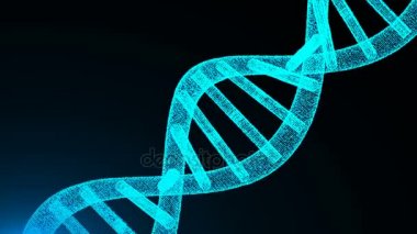 Soyut dna parçacıkları. Dijital illüstrasyon zemin