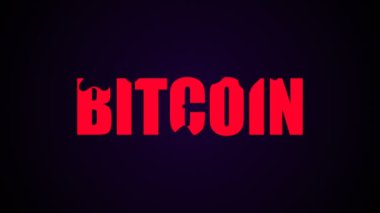 Bitcoin metin. Sıvı animasyon arka plan
