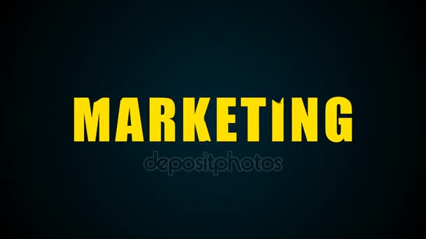 Testo di marketing. Sfondo animazione liquido — Video Stock