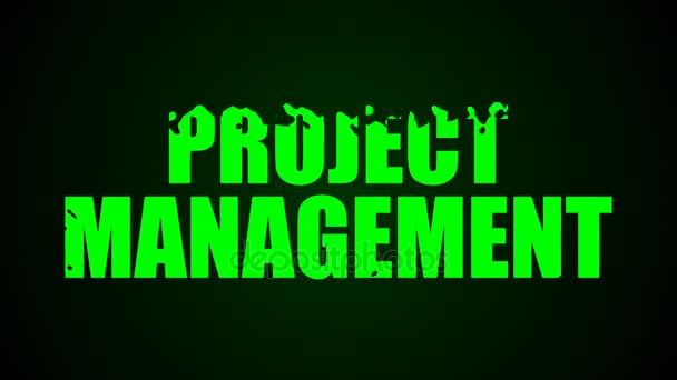 Project Management text. Flytande animation bakgrund — Stockvideo