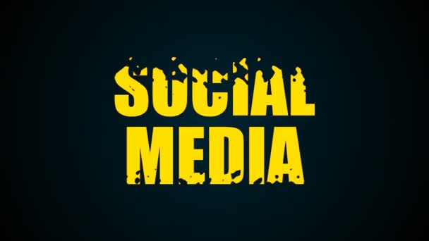 Social media text. Liquid animation background — Stock Video