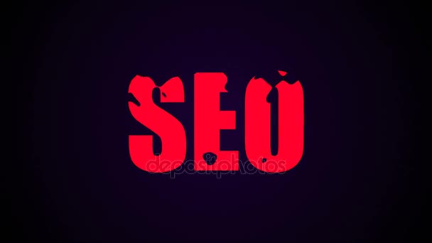 Texto SEO. Fondo de animación líquida — Vídeos de Stock