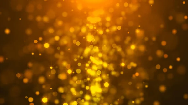 Oro sfondo bokeh astratto. 3d rendering sfondo digitale . — Foto Stock