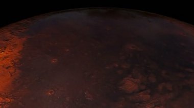 Uzayda döndürme Mars gezegeni