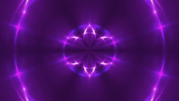 Abstraktní pozadí s Vj fraktální violet kaleidoskopu. 3D vykreslování digitální pozadí — Stock video