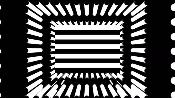 Abstract background with black and white stripes — Stock Video