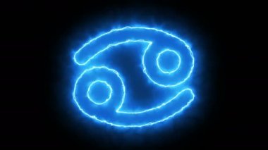 3D render zodyak sembolü. Dijital arka plan