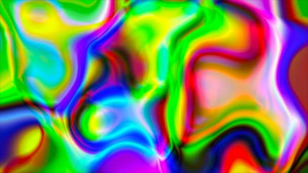 Abstracte psychedelische achtergrond. 3D render — Stockvideo