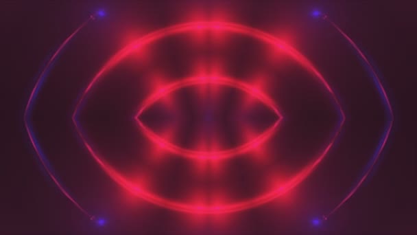 Fondo abstracto con caleidoscopia violeta fractal de VJ. 3d renderizado telón de fondo digital — Vídeo de stock