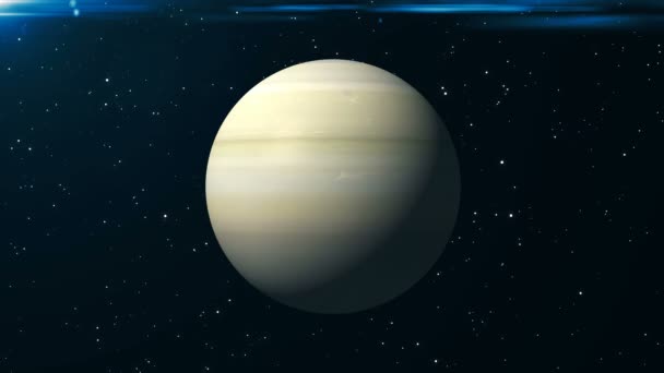 Анимационный фон Сатурна. 3d-рендеринг — стоковое видео