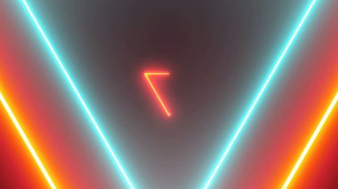 Neon üçgenler ile arka plan