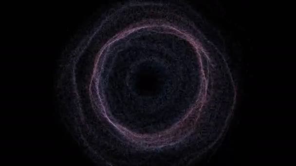 Futuristické černá díra. Abstraktní prostor pozadí. 3D vykreslování pozadí — Stock video