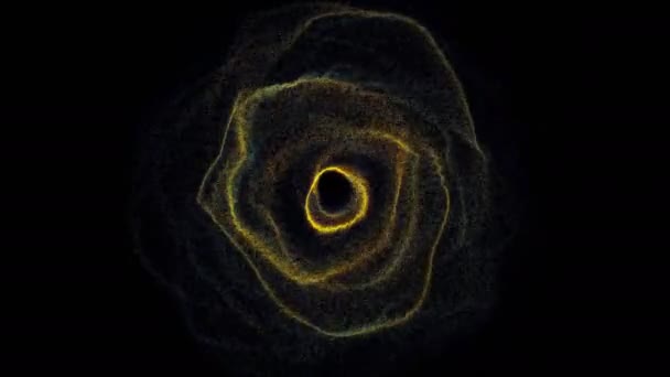Futurisztikus fekete lyuk. Absztrakt helyet a háttér. 3D visszaadás hátterében — Stock videók
