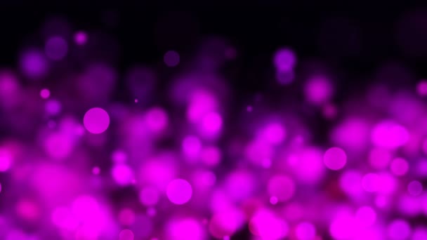 紫色发光的散景, 浅景深, 现代计算机产生的背景, 3d 渲染 — 图库视频影像