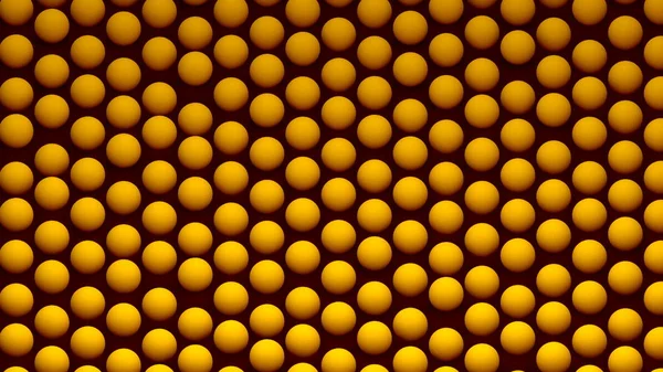 Fondo abstracto con esferas isométricas en superficie, representación 3d — Foto de Stock