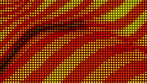 LED skärm prickar abstrakt bakgrund, 3d rendering datorn genererar, Led display technology display — Stockvideo