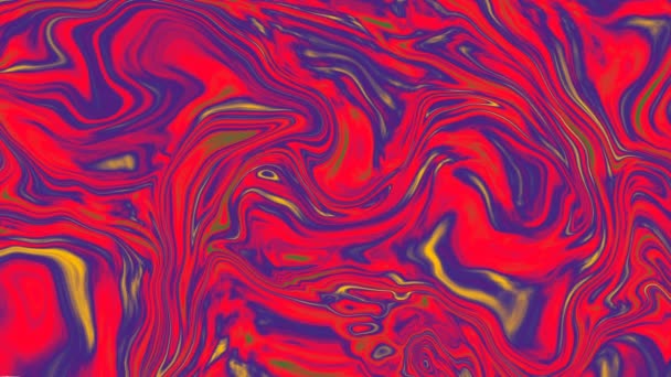 Fondo colorido abstracto del gradiente con la ilusión visual y efectos del aceite de la onda, representación 3d — Vídeo de stock