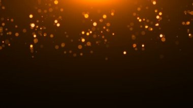 Siyah, birçok parçacıklar, altın ışıltılı daireler kutlama 3d render arka plan, patlama konfeti