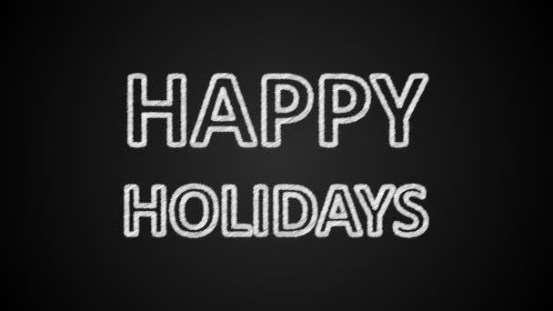 Happy holidays text, 3d rendering, computer generating, can be used for holidays festive design — Stock Video