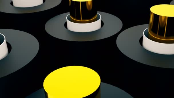 Nombreux cylindres brillants 3D, toile de fond abstraite générée par ordinateur, rendu 3D 