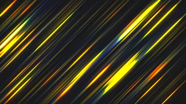 Rayas de brillo diagonal, telón de fondo generado por computadora abstracta, renderizado 3D — Vídeos de Stock