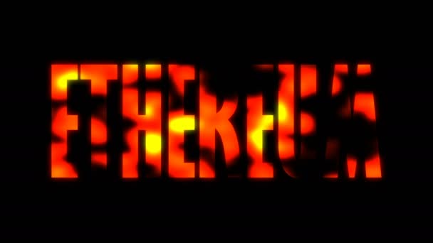 Concepto de cadena de bloques, texto etéreo en negro, fondo de representación 3d — Vídeo de stock