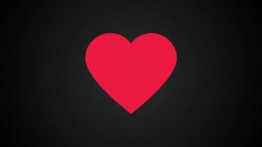 Kırmızı basit kalp, sevgi ve sağlık, soyut 3d bilgisayar oluşturulan sembolü bu zemin