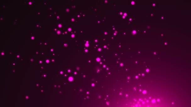 Violetta tremolante particelle luminose, computer moderno generato sfondo, rendering 3D — Video Stock