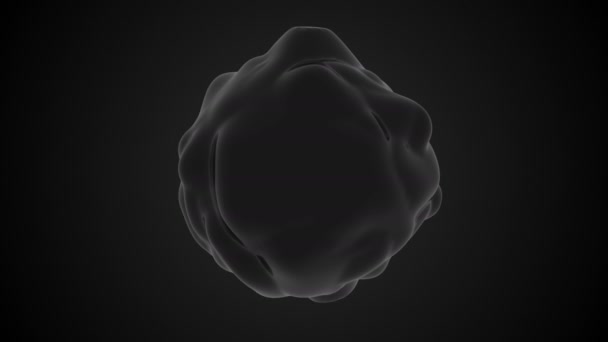 Abstrakter Hintergrund mit organischer Form, Virus, digitalem 3D-Rendering, Konzeptdesign für die Wissenschaft — Stockvideo