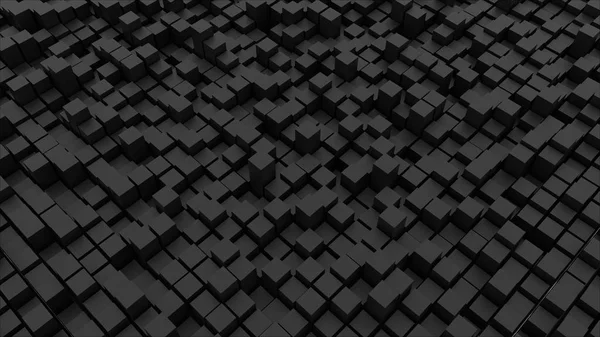 Abstract backgrund with black cubes