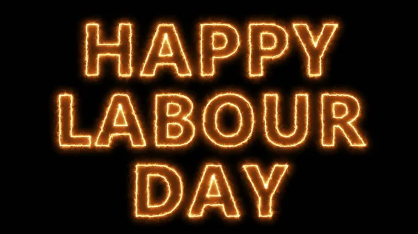 Happy labor day text, 3d rendering backdrop, can be used for holidays festive design — стоковое фото