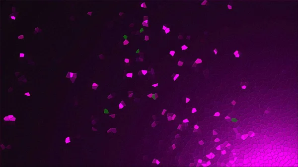 Мозаика с фиолетовым мерцанием ярких частиц, современный компьютерный фон, 3D рендеринг — стоковое фото
