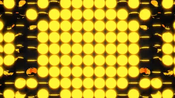 Fondo abstracto con filas de muchas monedas de torneado amarillo, fondo de renderizado 3d, generación de computadoras — Vídeo de stock