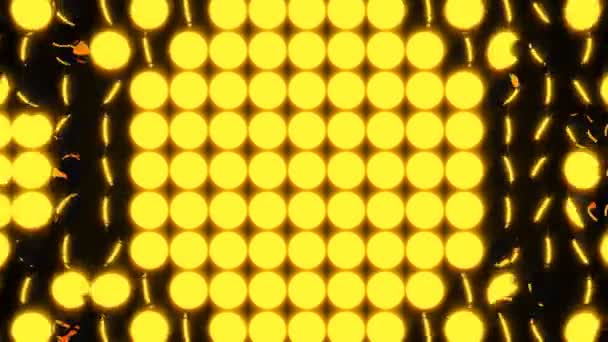 Abstract background with rows of many yellow turning coins, 3d render backdrop, computer generating — Stock Video