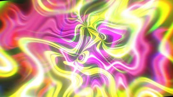 Abstrato brilho fundo de energia com ilusão visual e efeitos de onda, 3d renderizar gerador de computador — Vídeo de Stock