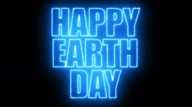 Mutlu Dünya Günü metin, 3d render zemin, üreten, bilgisayar-ebilmek var olmak kullanılmış için tatil şenlikli tasarım