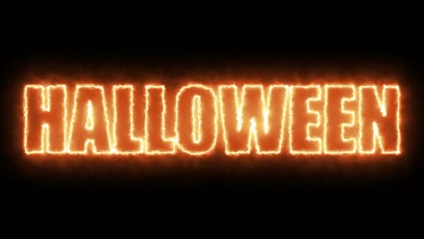 Halloween text, 3D-rendering achtergrond, computer genereert, kan worden gebruikt voor vakantie feestelijk design — Stockvideo