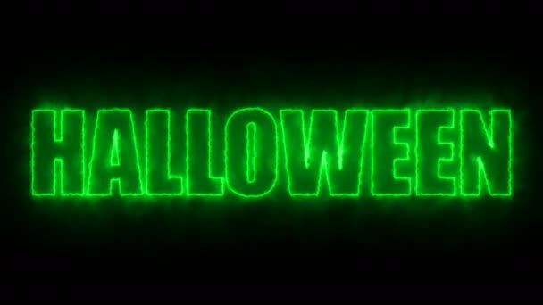 Texto de Halloween, 3d renderizado telón de fondo, generación de computadoras, se puede utilizar para el diseño festivo de las fiestas — Vídeos de Stock