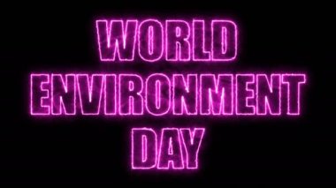 Dünya Çevre Günü metin, 3d render zemin, üreten, bilgisayar-ebilmek var olmak kullanılmış için tatil şenlikli tasarım