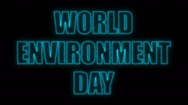 Dünya Çevre Günü metin, 3d render zemin, üreten, bilgisayar-ebilmek var olmak kullanılmış için tatil şenlikli tasarım