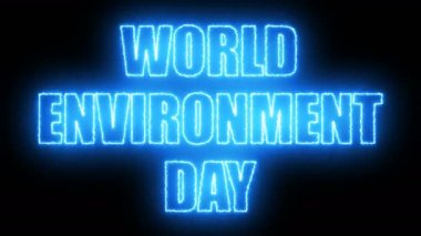 Dünya Çevre Günü metin, 3d render zemin, üreten, bilgisayar-ebilmek var olmak kullanılmış için tatil şenlikli tasarım