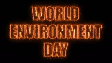 Dünya Çevre Günü metin, 3d render zemin, üreten, bilgisayar-ebilmek var olmak kullanılmış için tatil şenlikli tasarım