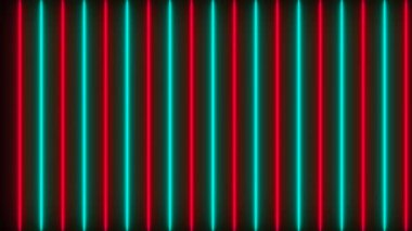 Birçok neon siyah çizgiler aydınlatma, zemin, 3d render soyut bilgisayar oluşturulan