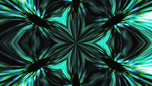 Caleidoscopio hermoso de simetría abstracta, fondo de representación 3d, generación de computadoras — Vídeo de stock
