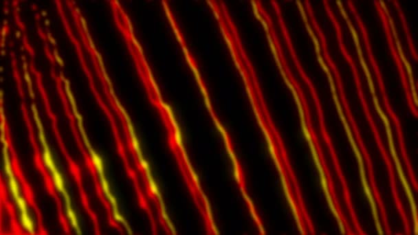 Nombreuses cordes scintillantes diagonales, toile de fond abstraite générée par ordinateur, fond de rendu 3D — Video