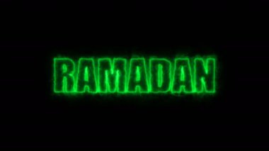 Ramazan metin üzerinde siyah, 3d render arka plan, bilgisayar için tatil şenlikli tasarım oluşturma