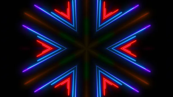 カラフルなネオンの光。抽象デジタル背景 — ストック写真