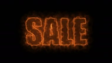 Satılık metin siyah harfler, 3d render arka plan, bilgisayar ticaret için oluşturma