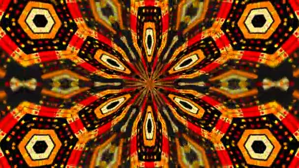 Abstrakte Symmetrie techlonogisches Kaleidoskop, 3D-Renderkulisse, Computergenerierung — Stockvideo